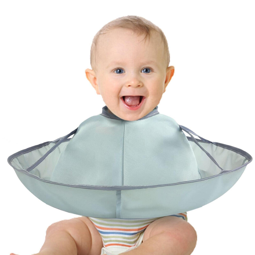 Kids Haircut Cape Foldable With Closure, Dolphin Design, Gray For Children