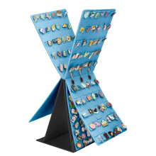 Elegant Shaped Felt Badge Holder Degree Rotatable-sky blue