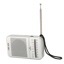 Portable Mini Pocket Radio for Travel & Home MP3 WMA WAV Formats Silver