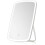 Usb Rechargeable Lighted Makeup Mirror, Full Frame Halo Led Lights Vanity Mirror With Touch Sensor Control, Brightness Adjustable, Portable Folding De 1