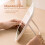 Usb Rechargeable Lighted Makeup Mirror, Full Frame Halo Led Lights Vanity Mirror With Touch Sensor Control, Brightness Adjustable, Portable Folding De 4