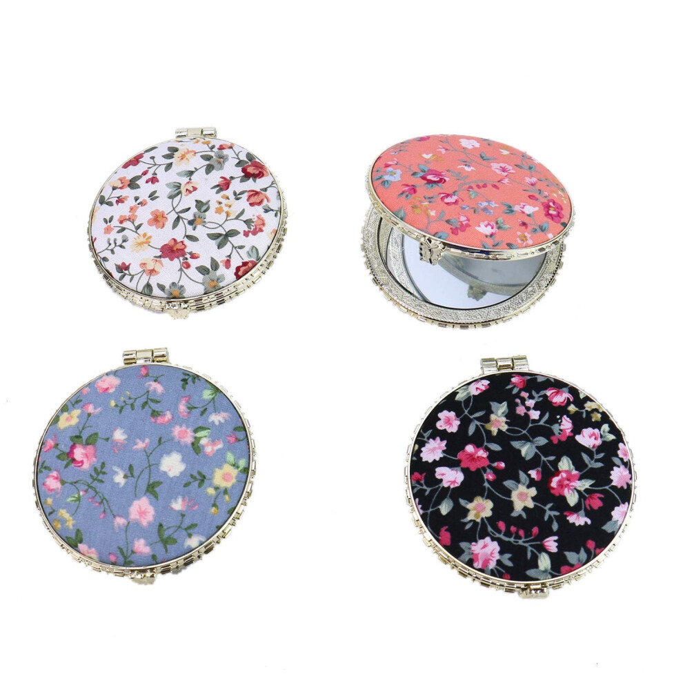 Light Compact Beauty Mirror With Dual Sided Mirror, Silk Embroidered Mirror For Travel Makeup Mirror Needs, Ultra Weight & Portable Handheld For Walle