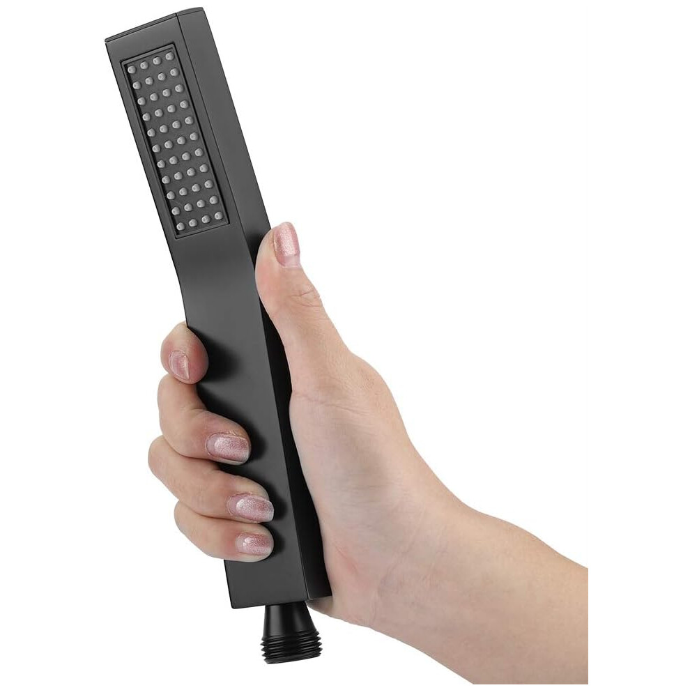 Luxury Shower Experience With Sus304 Stainless Steel Handheld Shower Head, Air Technology Enhances Water Efficiency While Providing Stable High Flow 9128293538145