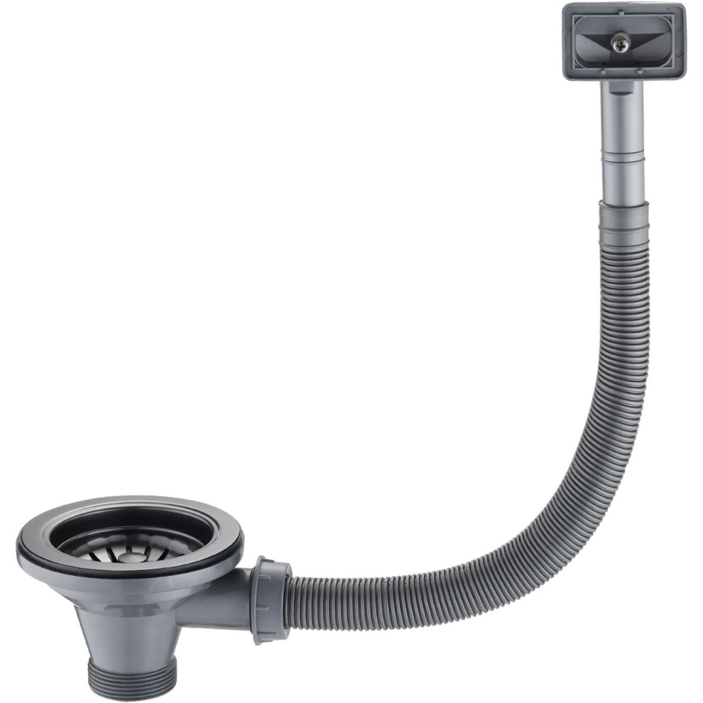 Stainless Steel Bowl Type Strainer With Water Seal Anti-Odour, Flexible Sink Drain Pipe Ensures No Leakage And Easy Installation, Ideal For Kitchen 9128293557320