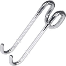 Crochets de douche multifonctionnels, support de porte en verre avec revĂŞtement en silicone, construction en acier inoxydable, facile Ă installer,