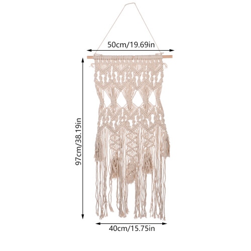 Elegant Boho Macrame Wall Hanging, Handcrafted Decor with Exotic Charm for Home 1