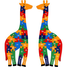 Puzzle-uri alfabetice prietenoase cu copiii, blocuri de construcție din lemn care îmbunătățesc rezolvarea problemelor și gândirea logică,