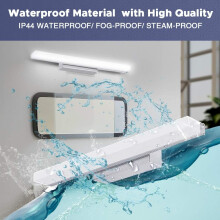 Lámpara de pared para baño, lámpara de espejo LED de 40 cm, 700 lúmenes, 8 W, 6000 K, blanco neutro, moderna luz lineal para tocador con