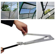 Växthustillbehör, automatisk fönsteröppnare för energieffektiv klimatkontroll, bred ventilationsvinkel för optimal luftcirkulation, enkel