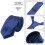 Polyester Narrow Neck Tie Skinny Solid Dark  Thin Necktie for Men (2inch Max Width) 6