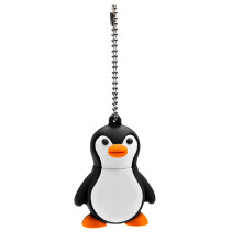 USB 2.0 forme de manchot U-disque USB Dispositif de memoire et de donnees lecteur flash Noir+blanc, 16GB