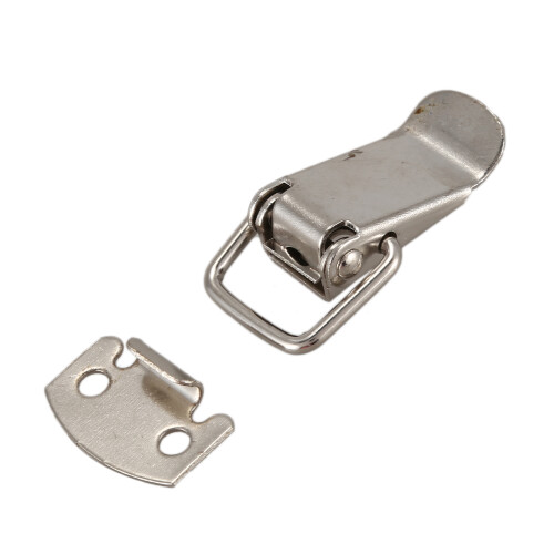 Silver Tone Metal Toggle Draw  Straight Loop Catch 1.6" 2