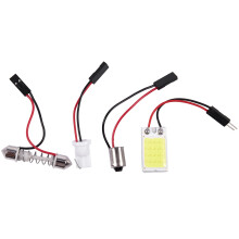 Auto Super hell Weiss 18 COB LED-Gluehlampe-Panel + T10 Girlande-Adapter