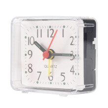 1PCS Portable Cute Cartoon Multi-function Table Clocks(white)