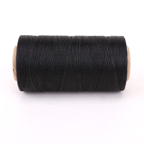 Flat wax wire coil 260M leather leather DIY DIY black 1