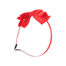 Strikhaarband Zachte Elastische Strik Hoofdband Haaraccessoires voor Kinderen Volwassenen Rood