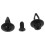 6mm Hole Dia Black Plastic Rivets Fastener  Bumper Push 30pcs 5