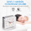 1PCS Portable Cute  Cartoon Multi-function Table Clocks（white） 5