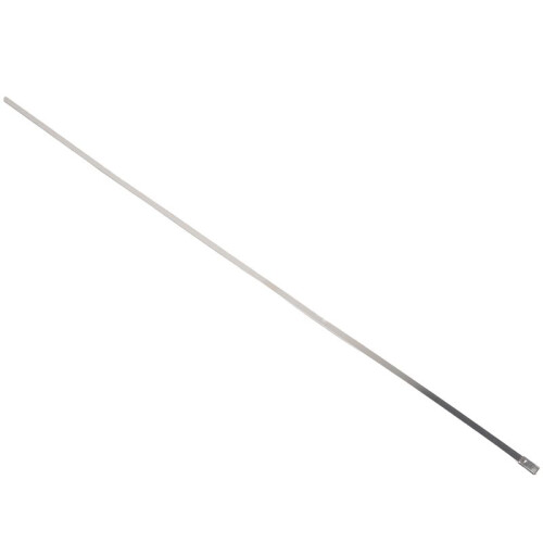 10Pcs 17.7" Stainless Steel Locking Cable Ties For Exhaust Pipe Header Wrap Tape Silver 1