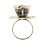 Metal Retro Coffee Tea Cup Finger Ring Justerbar Mode 1