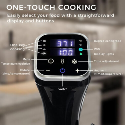 Sous Vide Machine WiFi 1100W Immersion Circulator IPX7 Waterproof Precise Temperature And Timer Control 2