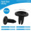 100 Pcs Car  Push Type Black Plastic Rivets Fastener 6mm Hole 7