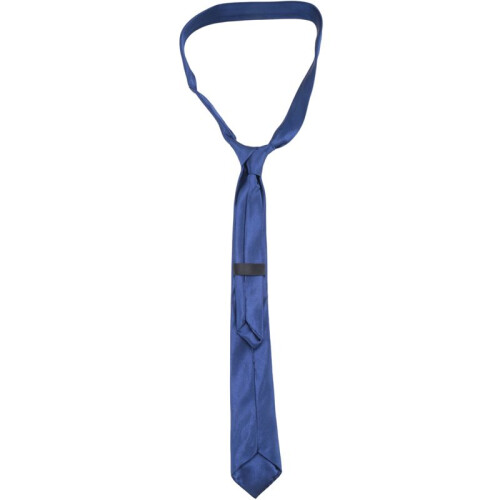 Polyester Narrow Neck Tie Skinny Solid Dark  Thin Necktie for Men (2inch Max Width) 1