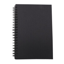 Retro  Coil Sketch Sketchbooks Blank Notebook  Notebook School Stationery（Black and White）