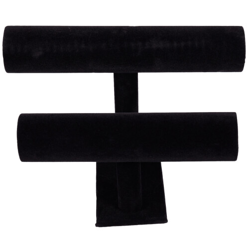 2-Tier Armreif Display Halter T-Bar Stand Schwarz