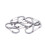 5 pcs  S Shape Key Chain Carabiner Fuse Clips (Silver) 8