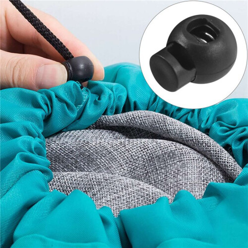 100 Piece Cord Stopper DIY Black Plastic Connector Cord Lock Stopper  Cover 1