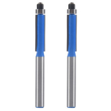 2pcs 2.6 inch Long 2 Edges Flush Trim Router Bit 1/4 inch x 1/4 inch for Carpenter