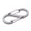 5 pcs  S Shape Key Chain Carabiner Fuse Clips (Silver) 7