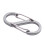 5 pcs  S Shape Key Chain Carabiner Fuse Clips (Silver) 6