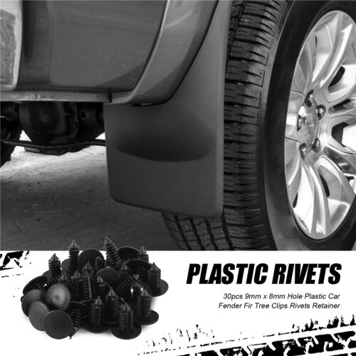 30pcs 9mm x 8mm Hole Plastic Car  Fir Tree Clips Rivets Retainer 1