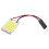 Auto Super Bright White 18 COB LED Light Bulb Panel + T10 Festoon Adapters 2