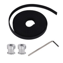 Hot 3D Printer Parts Accessory 2pcs GT2 16teeth 16 teeth Timing Alumium Pulley Bore 5mm Width 6mm With 2meters 2m 6mm GT2 Belt