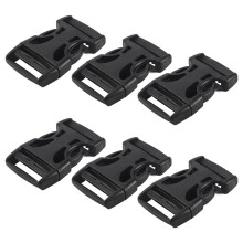 4PZ Fermaglio In Plastica Con Sgancio Rapido Laterale Per Fettuccia Da 25 Mm Nera