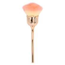 Pincel para Pó de Unhas Pincel Rosa Rosa Pincel de Limpeza para Arte de Unha Pincel para Pó Blush (Ouro)