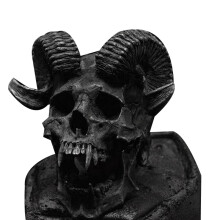 Retro Punk Satan Goat Skull Stainless Steel Locomotive Ring Fashionable Men'S Gothic Jewelry Gift Skull Personality US9