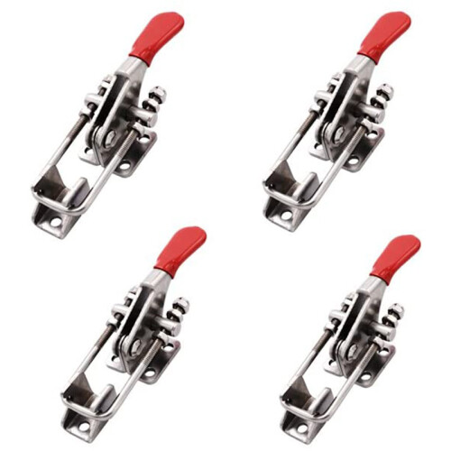 304 Stainless Steel Adjustable Pull  Toggle Locking Clasp  Lever Clamp Heavy Duty Toggle Bolts Clamps Toggle(4PCS)