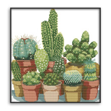 Cactus Schemi Contati Punto Croce 11CT Set di Punti Croce Stampati Ricamo Ad Ago
