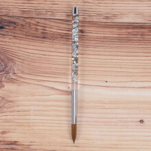 1 Stück Rose Gold Kolinsky Sable Acryl Nagel BüRste mit FlüSsigkeitsfluss Glitter Nagel Kunst Pinsel für Nagel Kunst Werkzeug Farbe 14