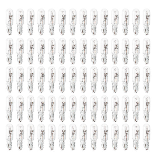 100PCS T5 286 Bulb Basic Miniature Bulb for License Plate Light Side  Automotive Interior Dashboard Dome Light