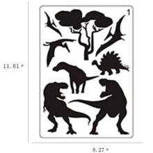 Modelos de Pintura de Mandala de 12 PeçAs EstêNceis de Desenho de Animais Perfeitos Placa Oca para Arte de Pintura FaçA Você Mesmo