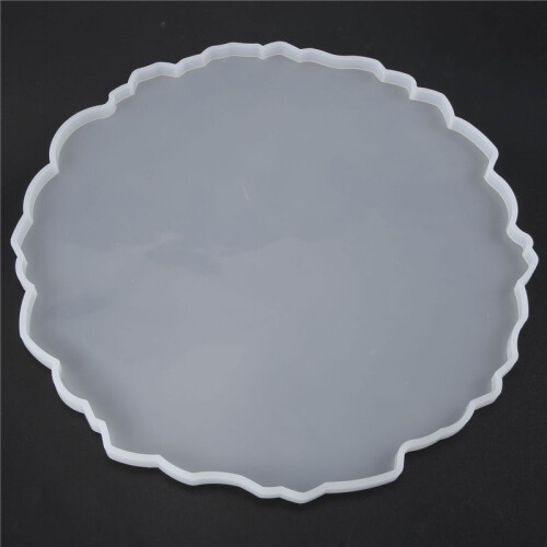 DIY Crystal Epoxy Mold Compote Swing Table Round Lace Coaster Table Decoration Silicone Mold