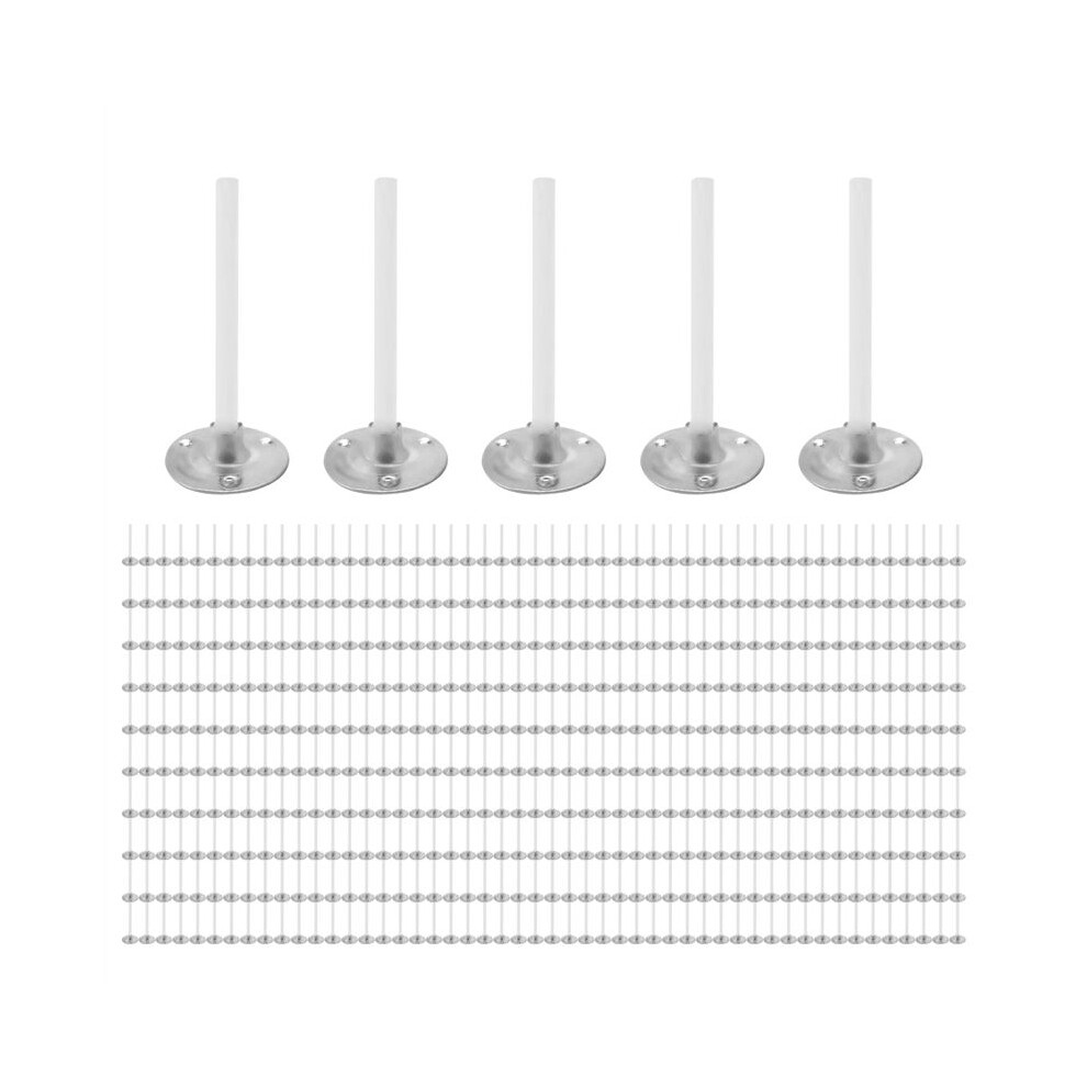 Istovo 500Pcs Candle Wicks 1 Inch Low Smoke Candle Wick With Metal Tabs Tea Wicks For Candle Making Light