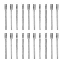 20 Peças de Brocas Retificação Diamante, Cabeça de Cilindro 4 Mm, Conjunto de Brocas de Retificação Diamante Rotativas para A Maioria Das Brocas