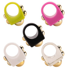5Pcs Y2K Style Chunky Retro Resin Acrylic Ring Plastic Rings Kids Ring Cute Colorful Candy Ring Finger Ring for Women