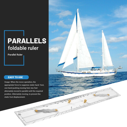Marine Ruler Parallel Ruler Nautical Charts Parallel Ruler Mapping Points To Pull Parallel Ruler 600MM 2